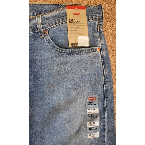 Levi's 505 Regular Straight Leg Jeans- Men's Size 40x32 - Picture 2 of 3